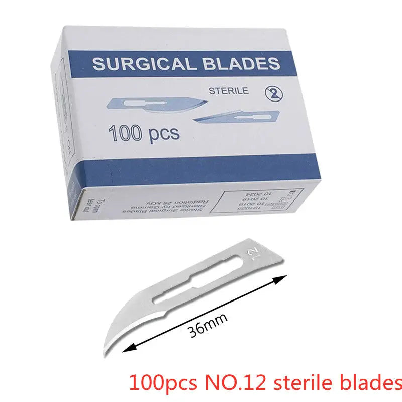 20-100pcs Top-Rated Carbon Steel Surgical Blades for DIY Phone Repair & Grooming 100pcs NO.12