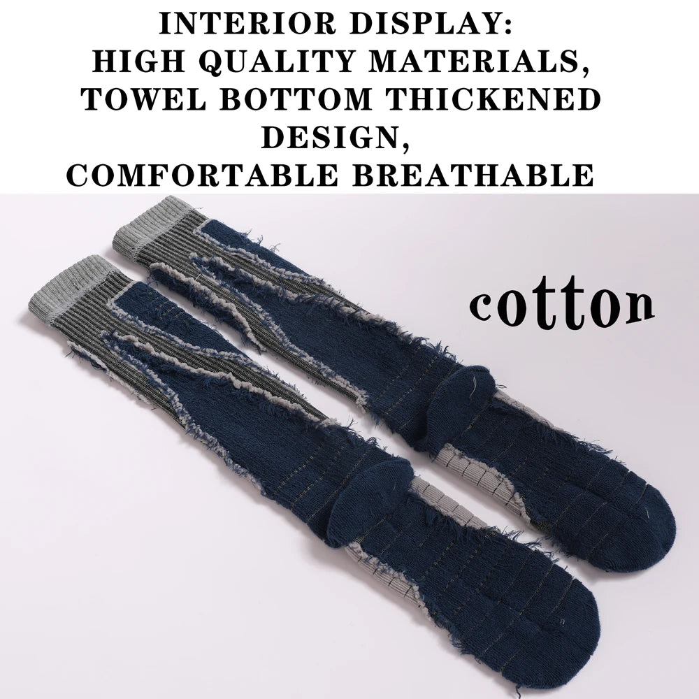 Men Thick Cotton Ski Socks Knee High Thermal Outdoor