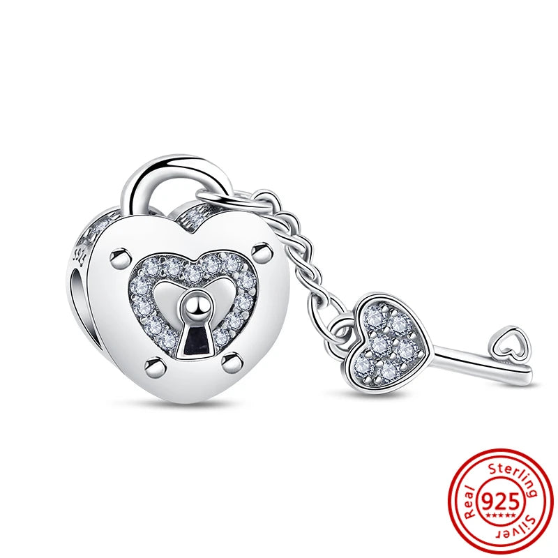 Fit Pantaro 925 Sterling Silver Bracelet with Snowflake Moon Sun Charms and Sparkling Beads N486