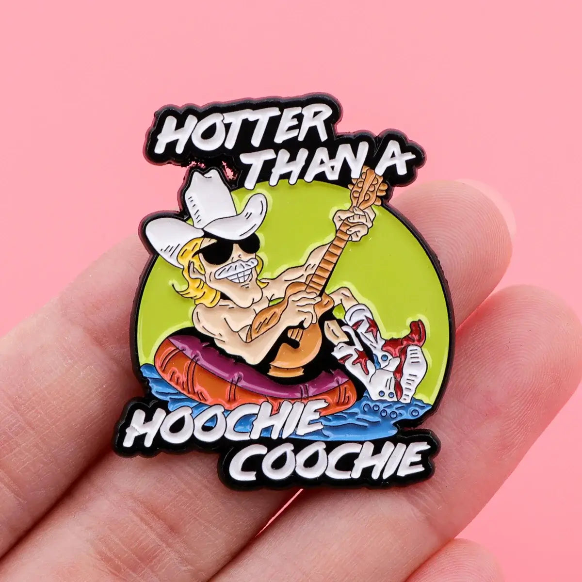 Country Singer Enamel Pin Vintage Brooch Retro Music Gift