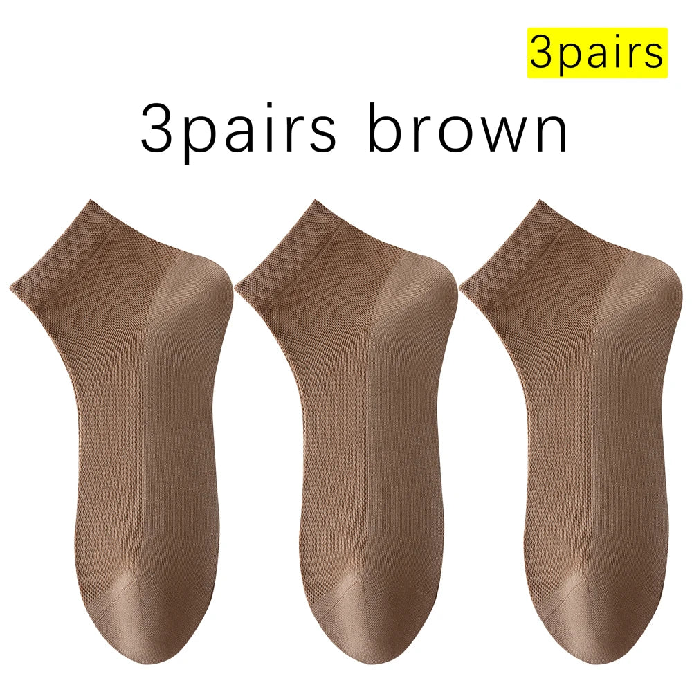 Mens Mulberry Silk Modal Mid Calf Breathable Thin Socks