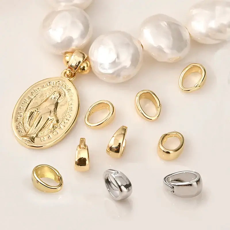 20Pcs Brass Snap on Bail for Pendant and Jewelry Making Supplies