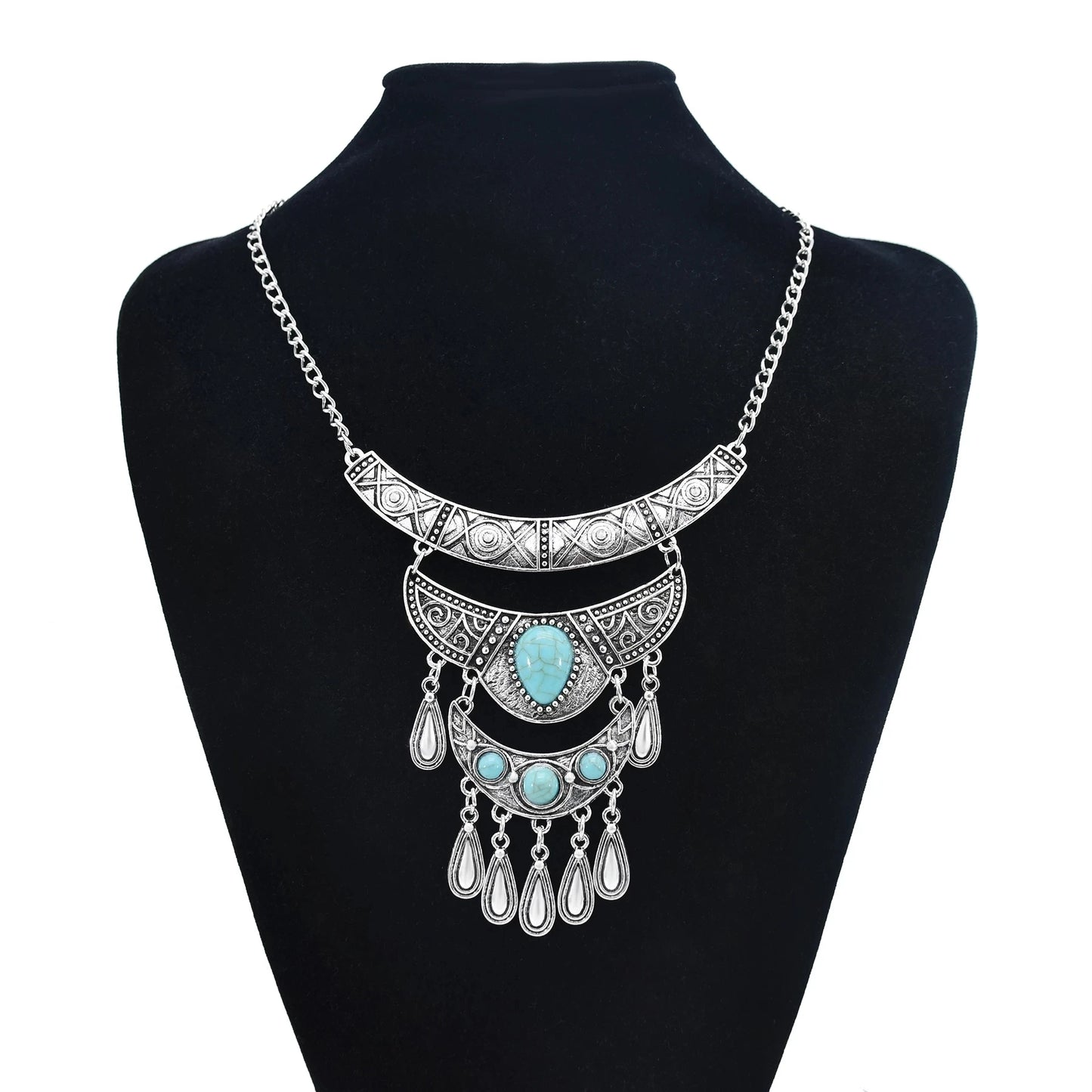 Indian Vintage Coin Tassel Choker Necklace for Women Ethnic Boho Jewelry Gift