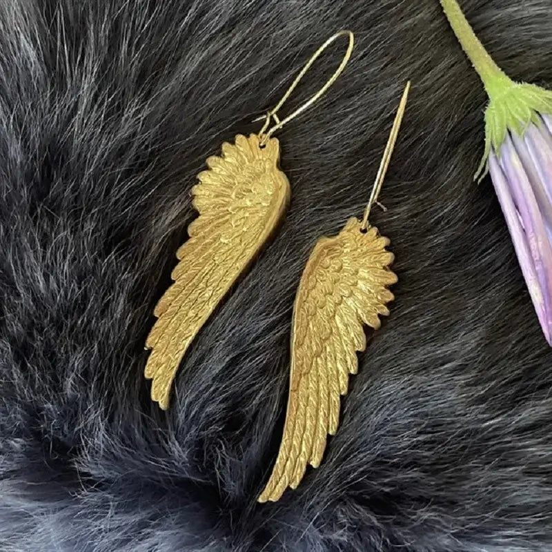 Gothic Black Wings Charm Earrings for Women and Girls Trendy