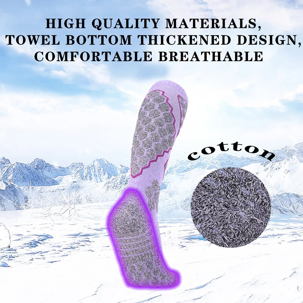 Women Breathable Thick Knee High Warm Thermal Ski Socks