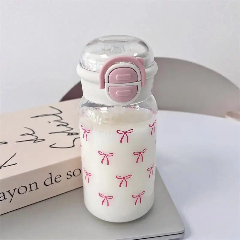 Kawaii Pop Up Straw Water Bottle Leak Proof BPA Free