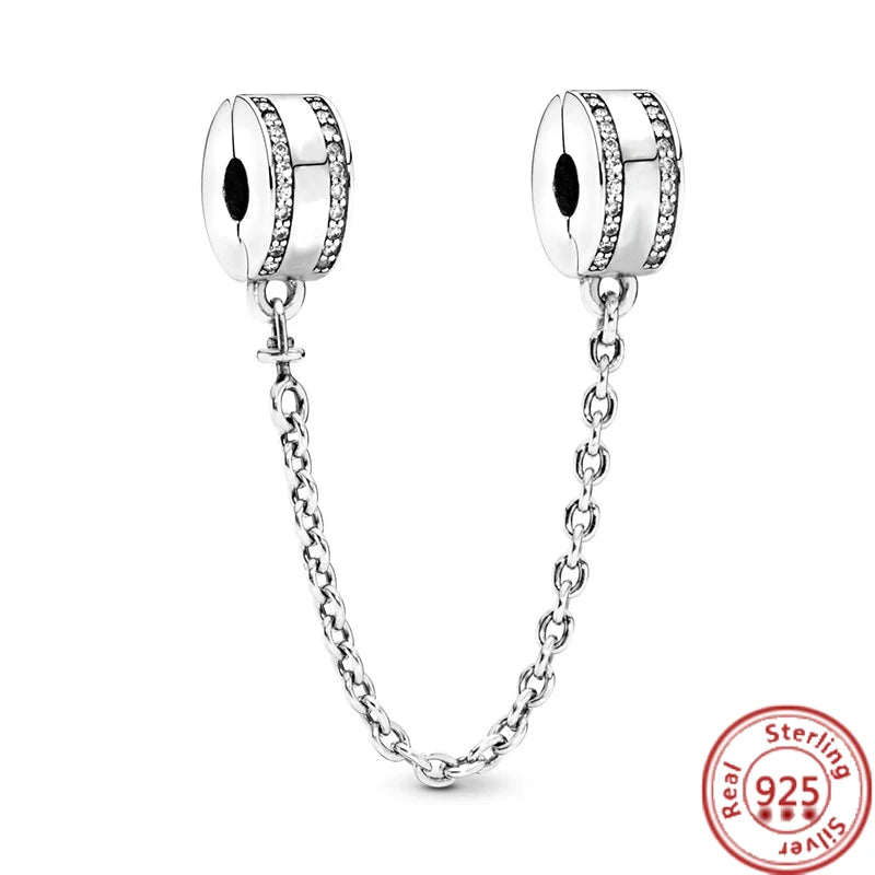 Fit Pantaro 925 Sterling Silver Bracelet with Snowflake Moon Sun Charms and Sparkling Beads N560