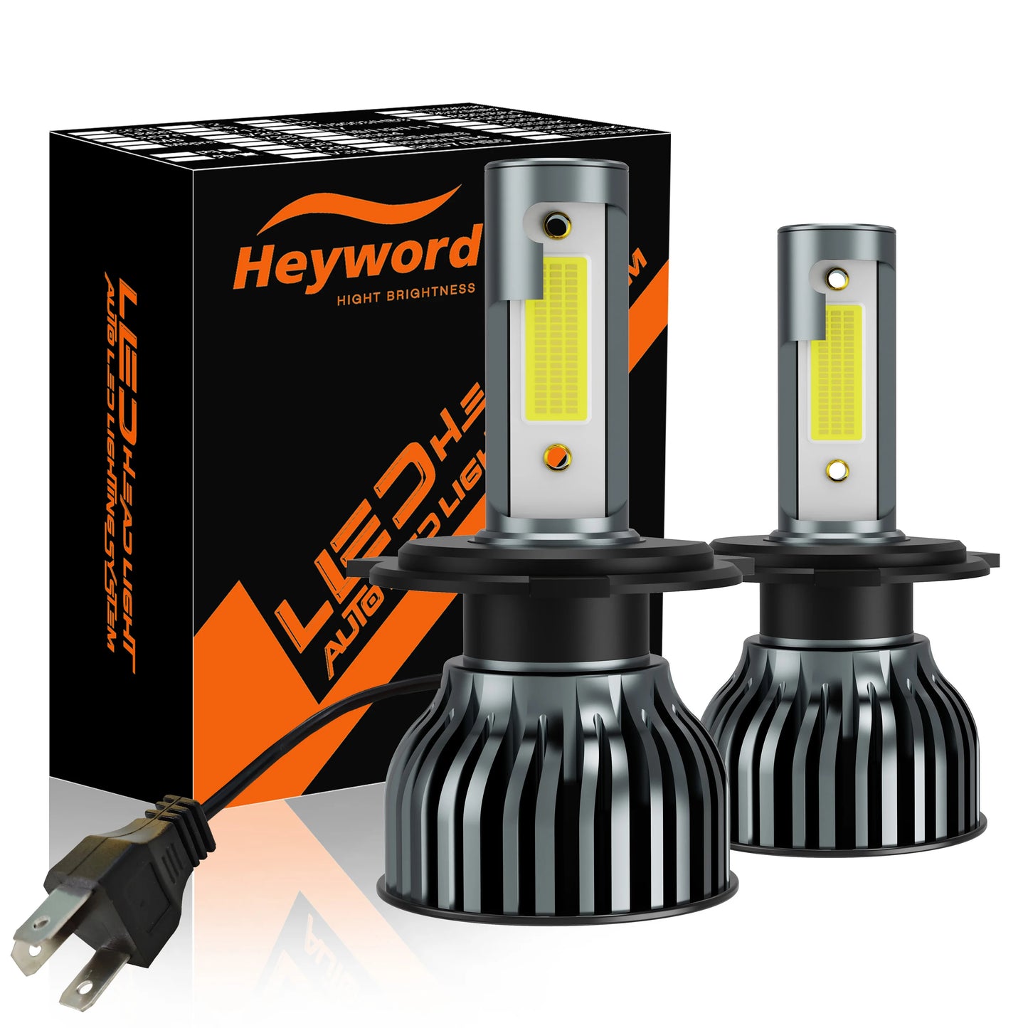Heyword 90W 30000LM Turbo LED Universal Car Headlight Bulbs