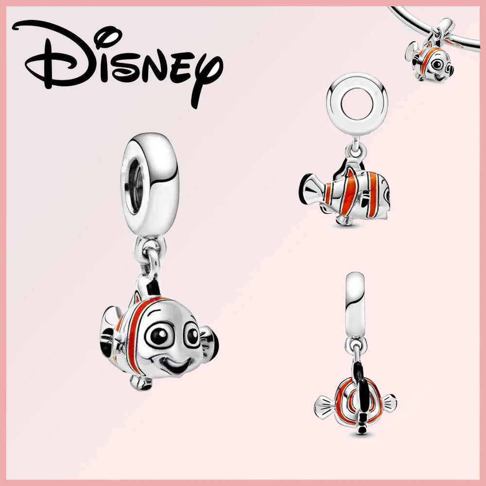 Disney 925 Sterling Silver Stitch Minnie Winnie Dangle