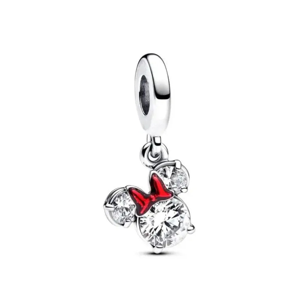 Exquisite 925 Silver Elephant Beads and Mouse Pendant for European Original Bracelet DIY Jewelry