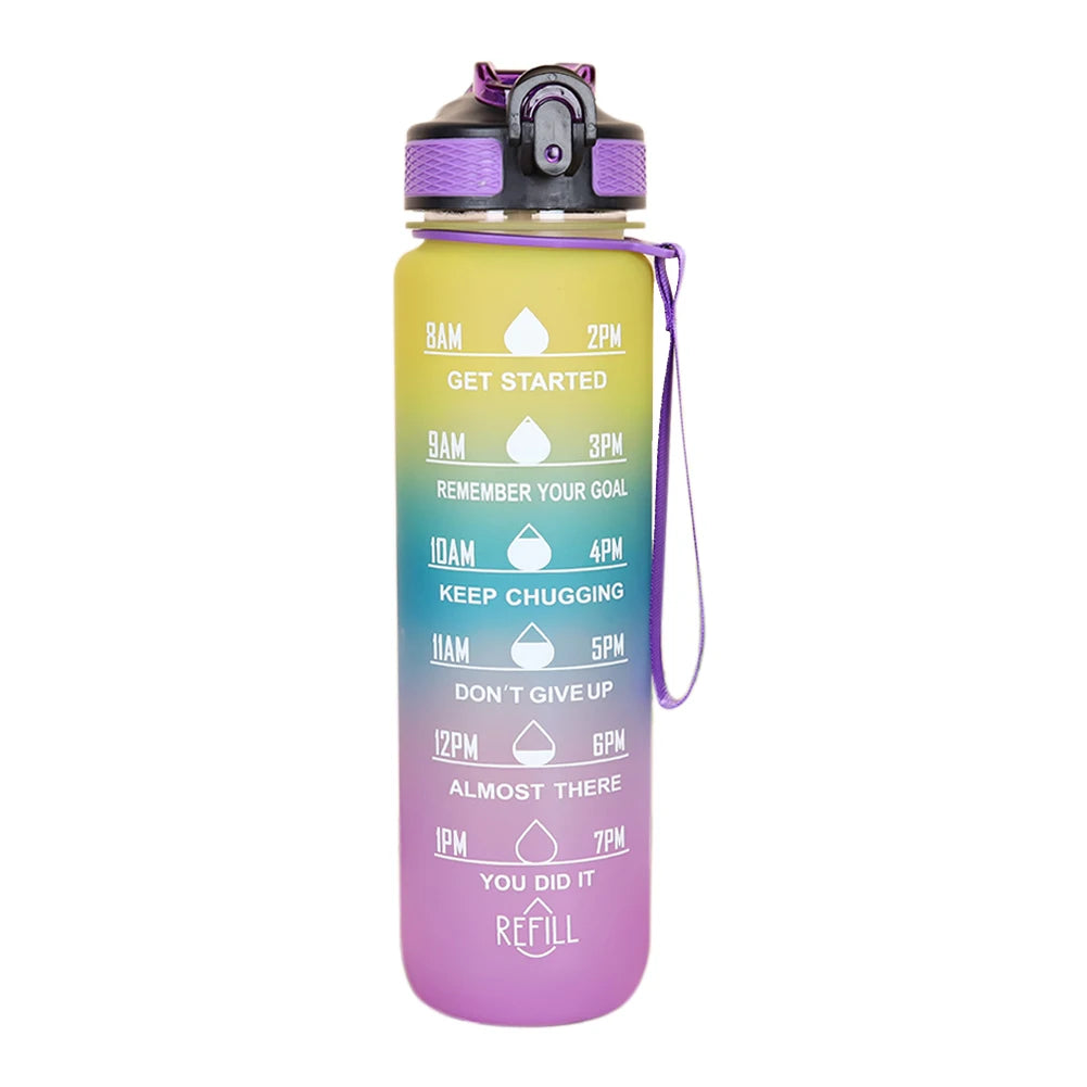 1L Silicone Leakproof Sport Water Bottle For Travel