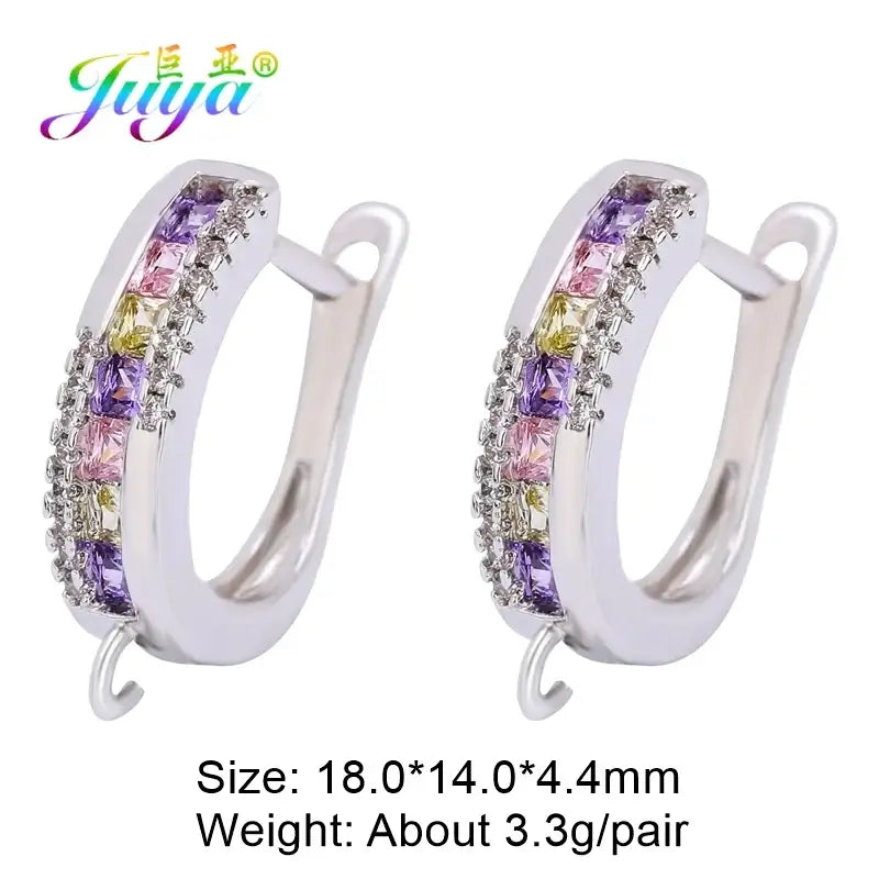 Juya 18K Gold Plated Earwire Hooks for DIY Fashion Jewelry White Gold 16