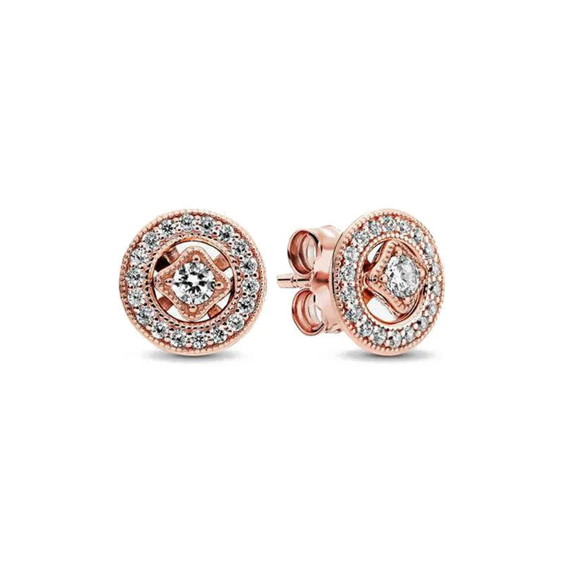 European 925 Silver Snowflake Butterfly Heart Shaped Earrings Exquisite Women's Holiday Jewelry Gifts