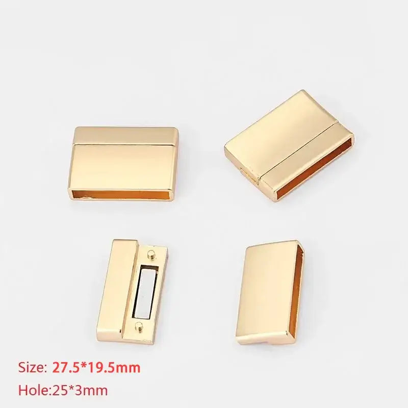 3 Sets Alloy Flat Magnetic Clasp Connectors for DIY Jewelry Making Style 4