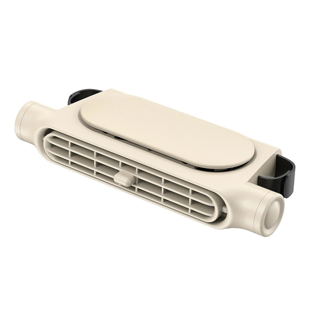 Car Backseat Cooling Fan Electric Auto Backseat Car Fan 3 Speeds Adjustable Cooling Tool for Mini Cars RVs Sedans Beige