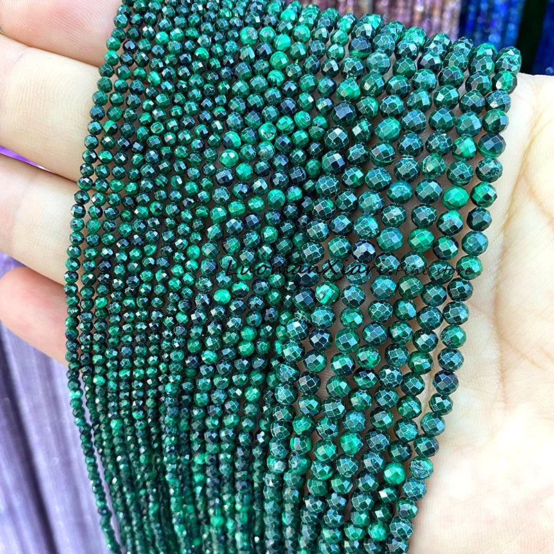 Elegant Faceted Aquamarine Beads for DIY Jewelry Making Bracelet Accessories