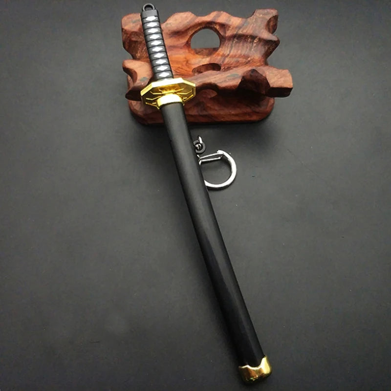 Mini Roronoa Zoro Sword Keychain for One Piece Fans white