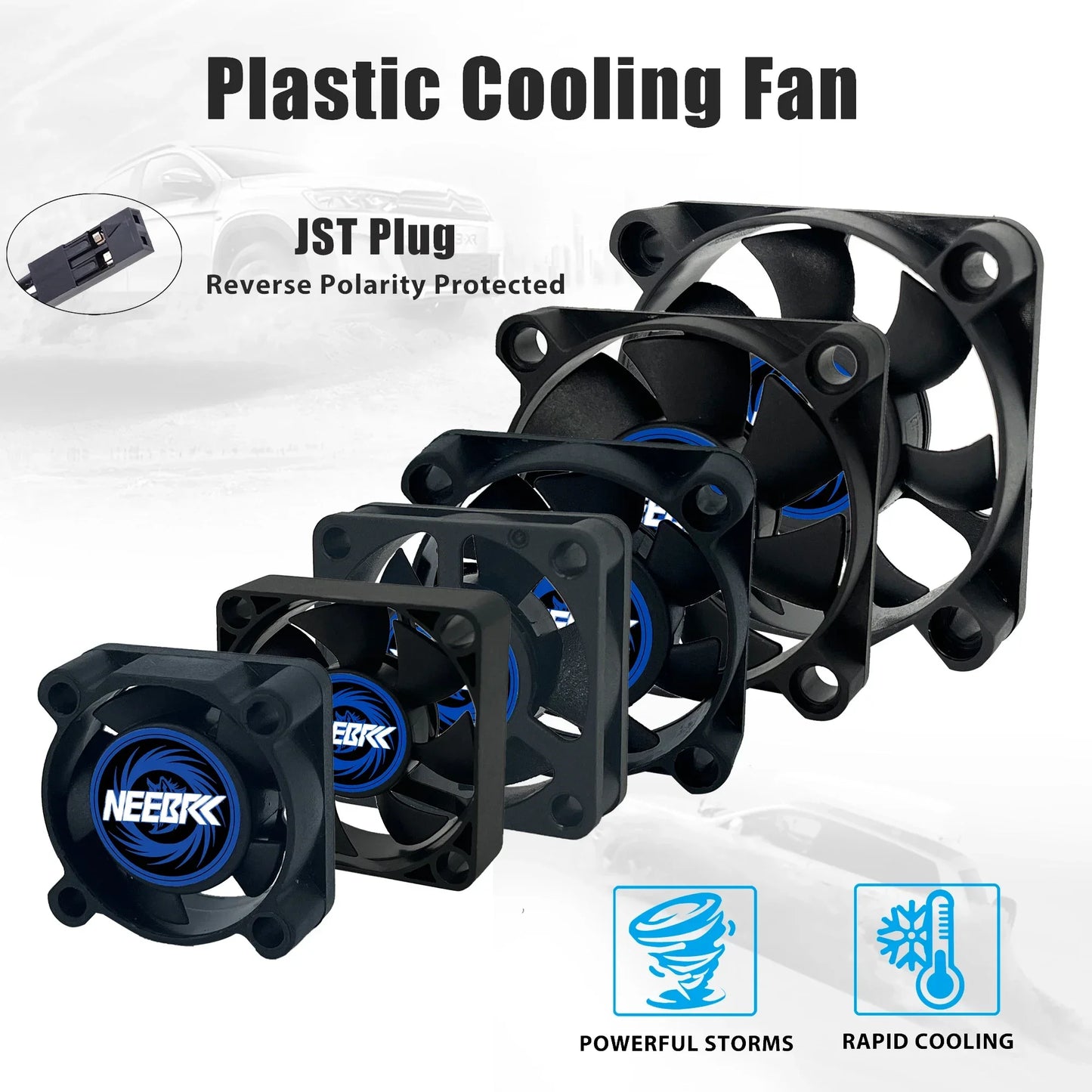 RC Motor Fan Cooling Heatsink 25-50mm High Wind Rapid Cool