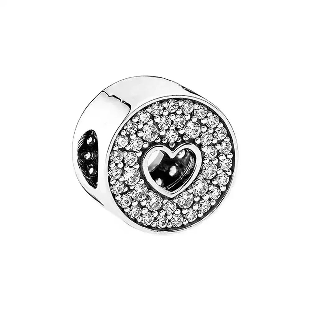 925 Sterling Silver Angel Mom Heart Key Lock Charms Beads for DIY Necklace and Bracelet Jewelry Gift