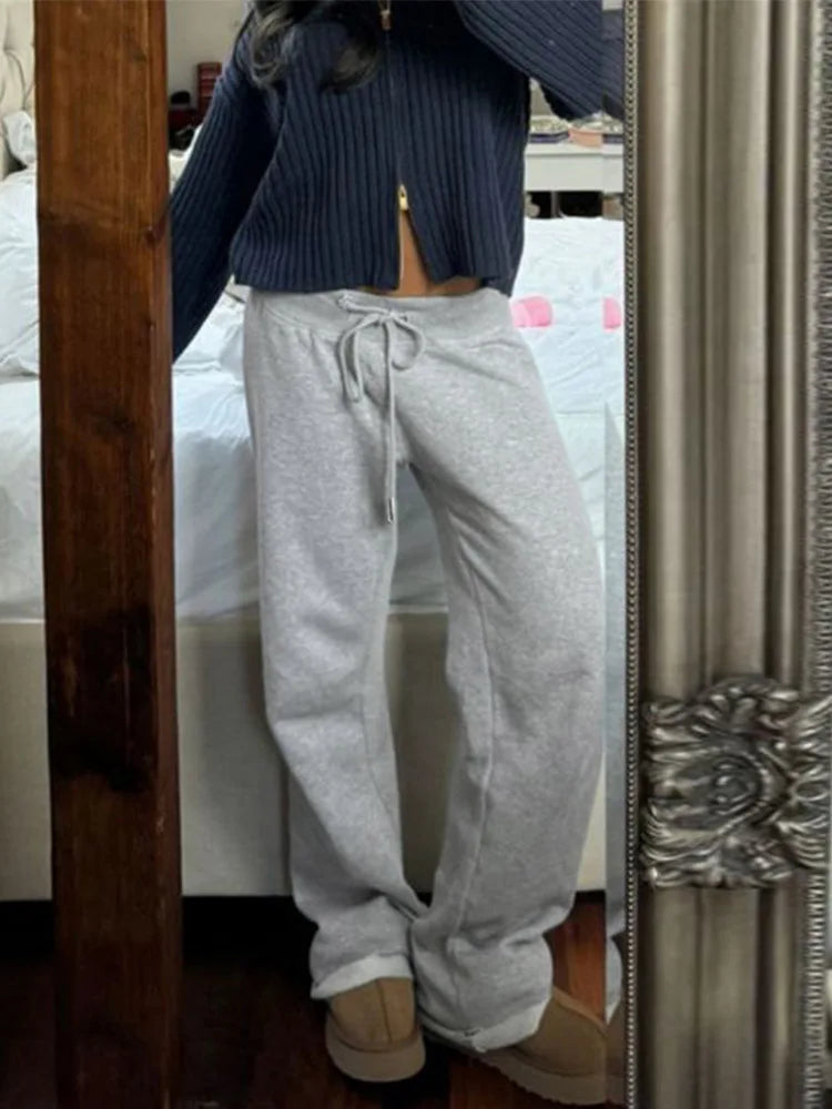 High Waist Drawstring Sweatpants For Women With Pockets