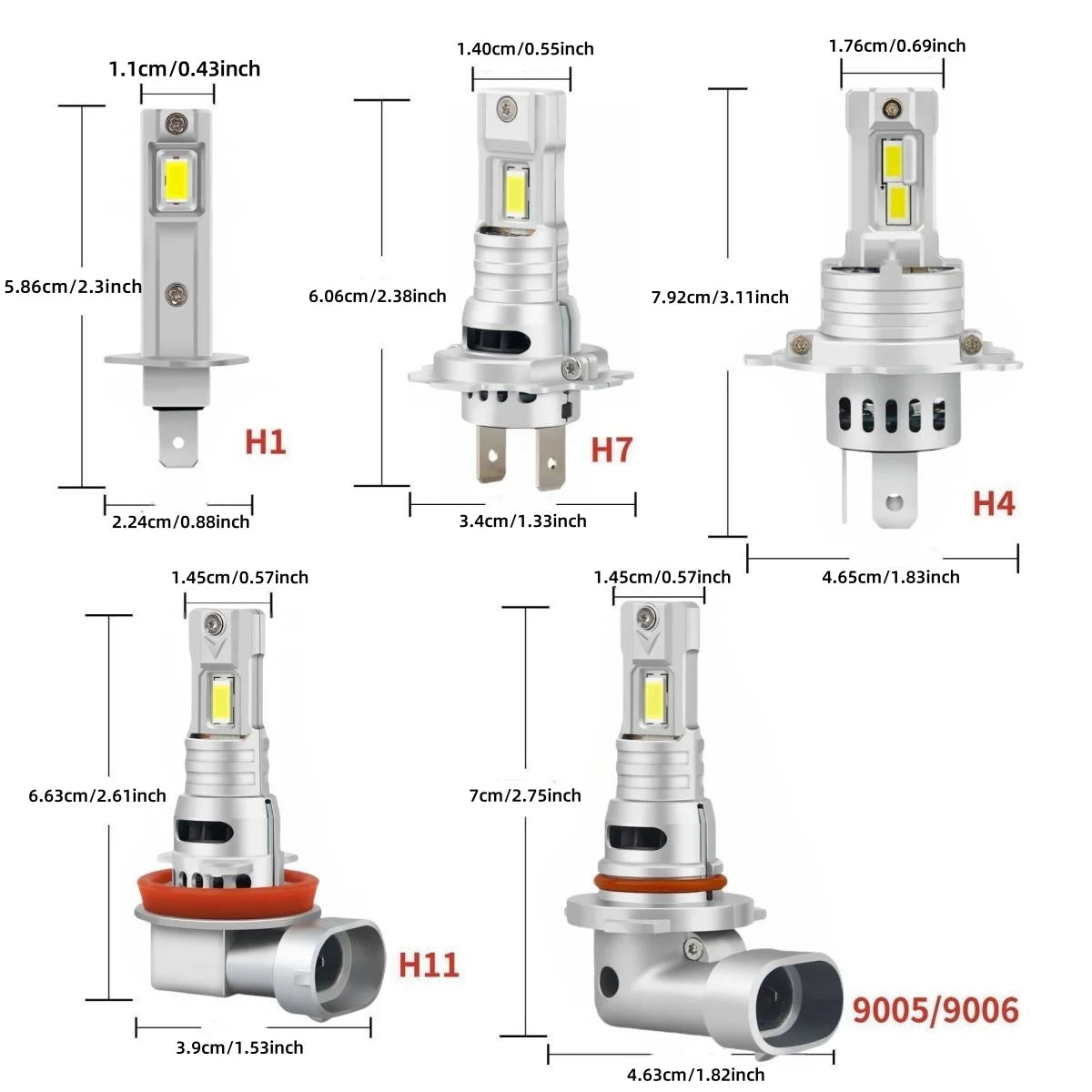 Heyword H119005 120K Lumen LED Low Beam 6000K Toyota Camry