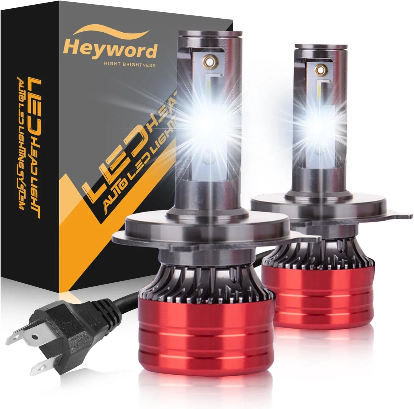 Heyword H4 LED Headlight 120W 30000LM 6000K Xenon White