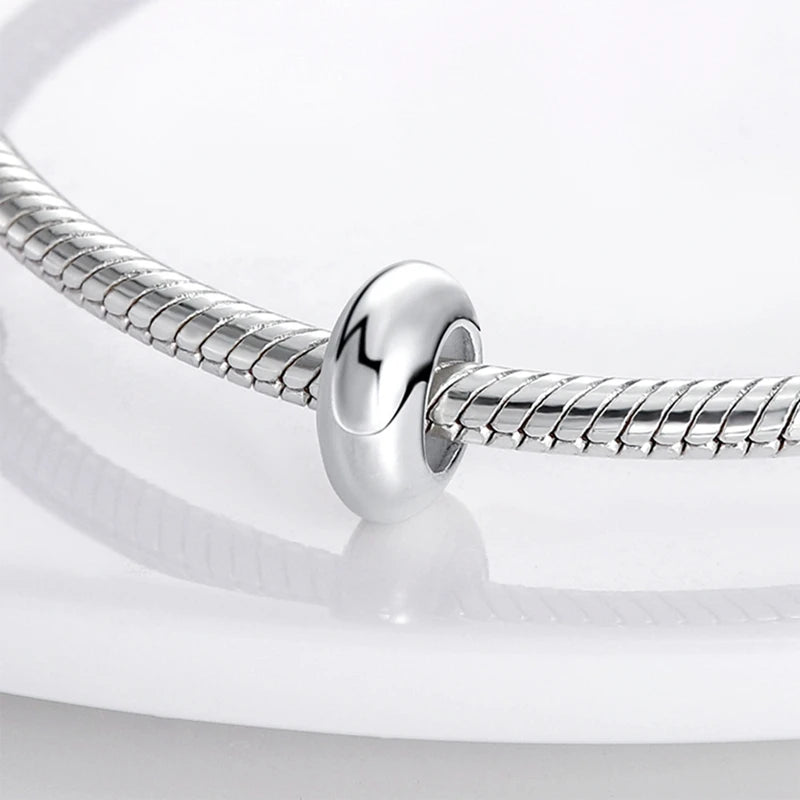 925 Sterling Silver Spacer Beads Charms for DIY Bracelets Jewelry Gifts for Women