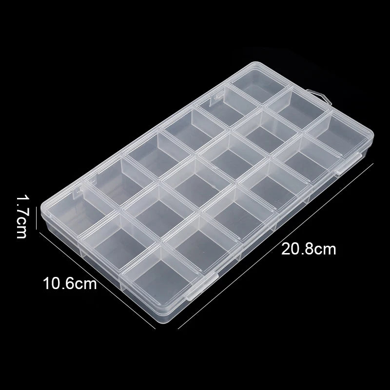 ClearCraft Adjustable Bead Organizer Box Top Rated Storage Solution for Jewelry and Crafts 18 Grids