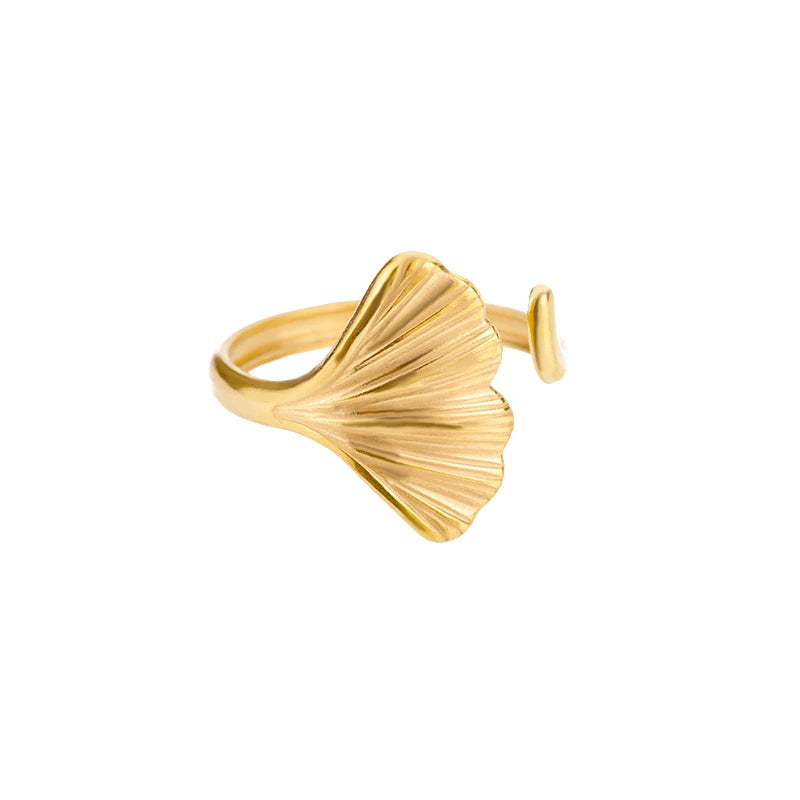 Gold Color 316L Stainless Steel Women's Rings - Fade-Resistant Luxury Wedding Jewelry with Free Shipping