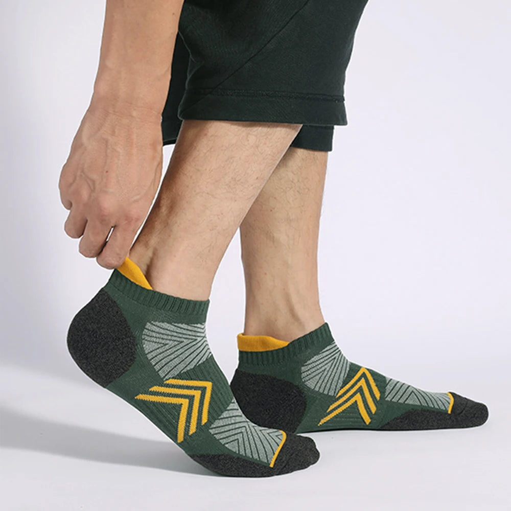 Mens Anti Slip Grip Running Socks 6 Pack Terry Antibacterial