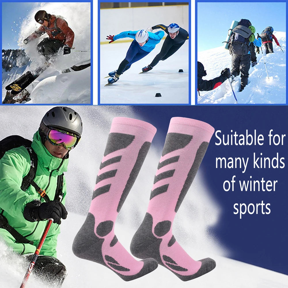 Womens Thermal Ski Socks Long Sporty For Cycling Running