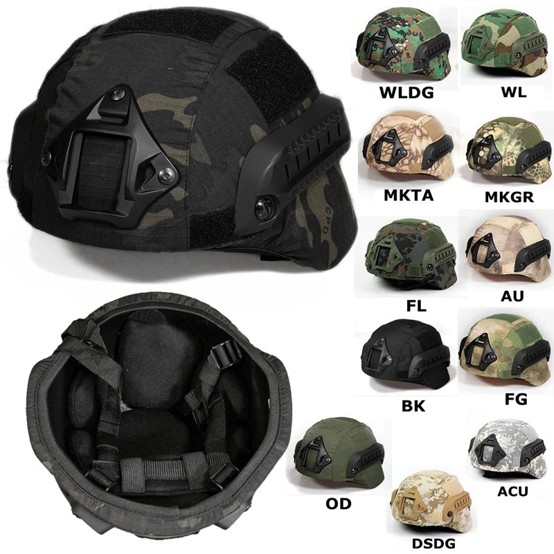 MICH2000 Helmet Cover Outdoor Sports Tactical Camouflage Gear