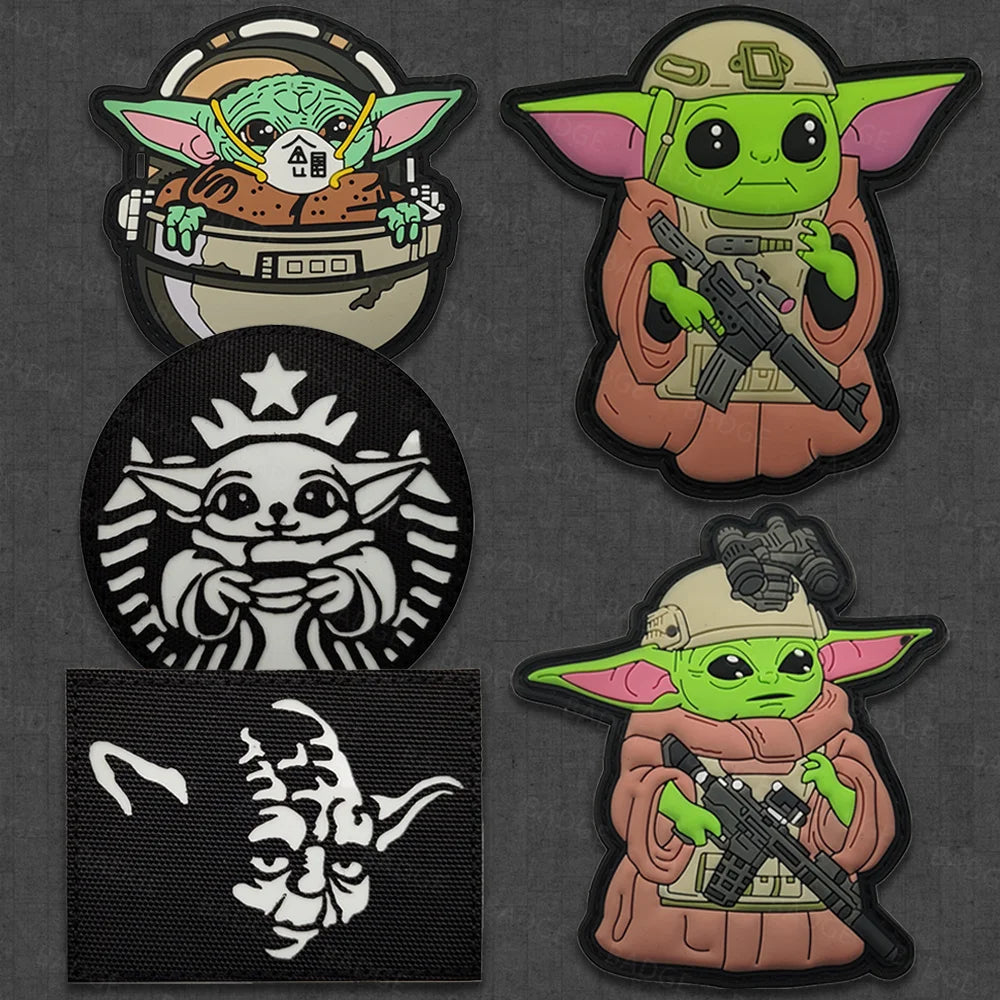 Cute Baby PVC 3D Rubber Night Vision Device Patches Badge