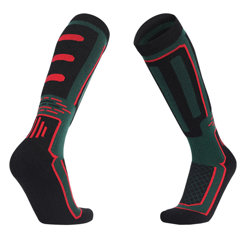 Mens Cotton Knee High Thermal Ski Socks For Winter Use
