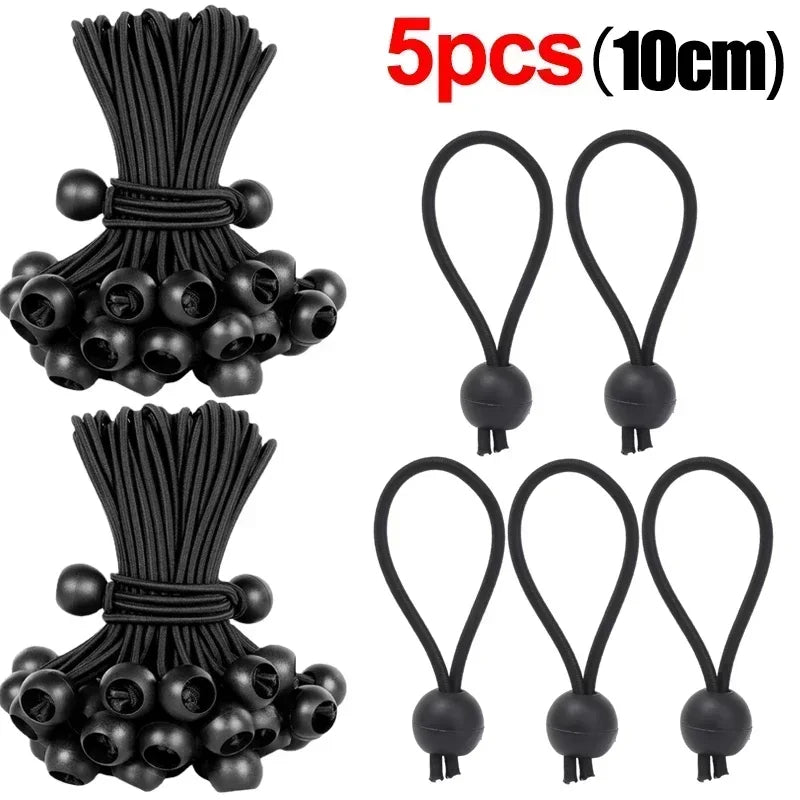 Heavy Duty Outdoor Elastic Bungee Cords Portable Tent Tie Down Rope for Shelter Cargo Canopy Tarpaulin Fixing