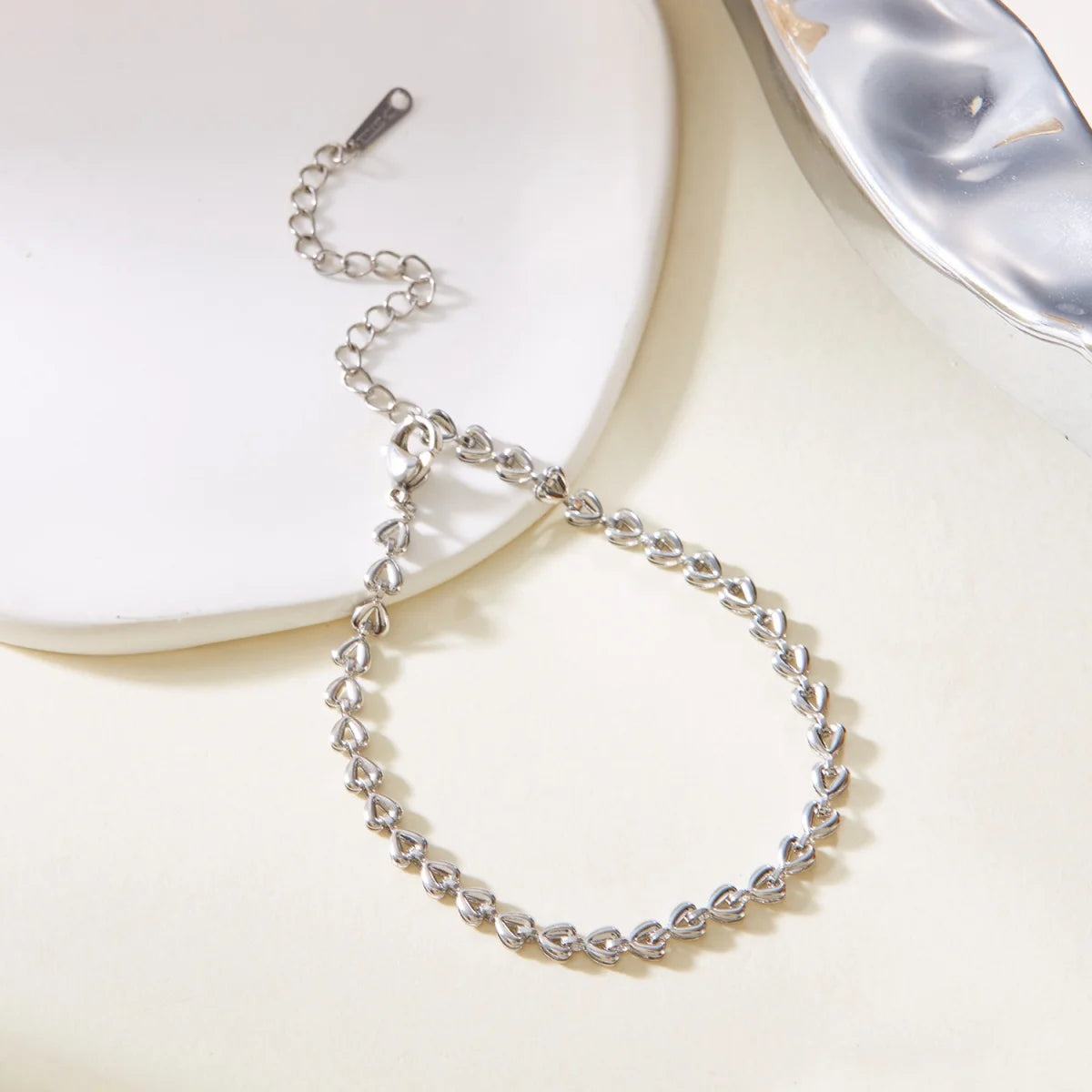 Stainless Steel Hollow Love Heart Bracelets for Men and Women Adjustable Minimalist Bangles Romantic Party Jewelry
