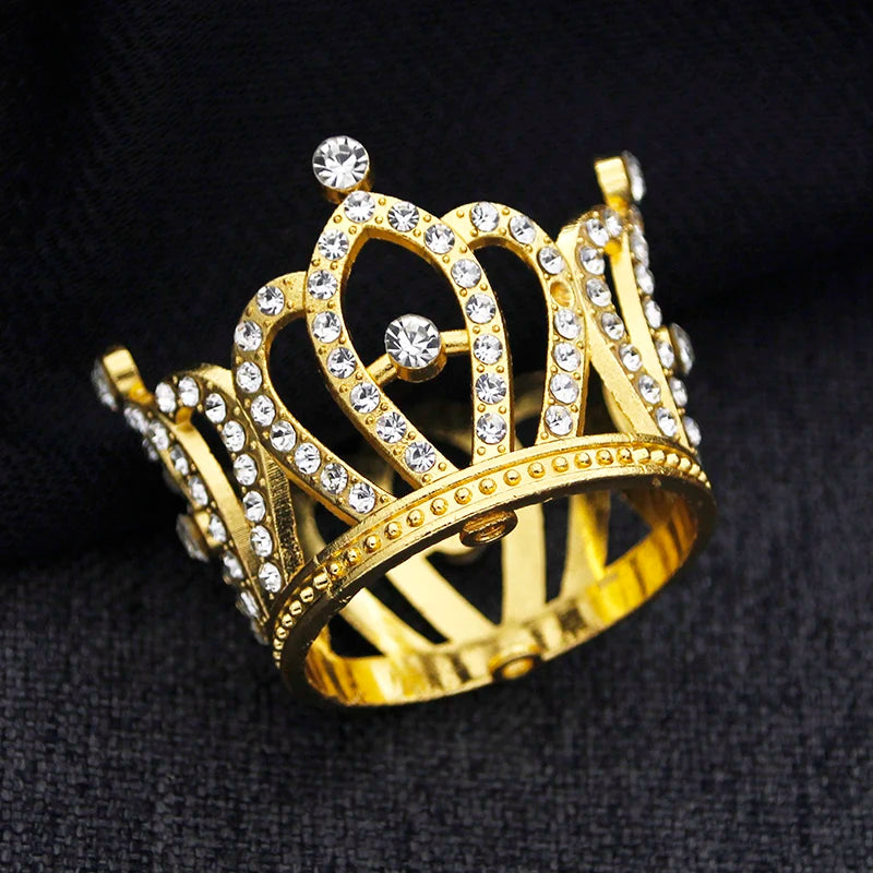 Elegant Gold and Silver Mini Flower Crown Tiara for Girls Bridal Doll Birthday Decor