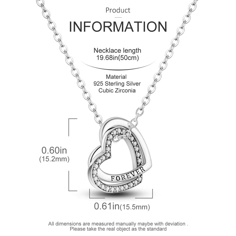 925 Sterling Silver Heart Chain Necklace for Women with Luxury Dog Paw Design Jewelry Gift KTN017