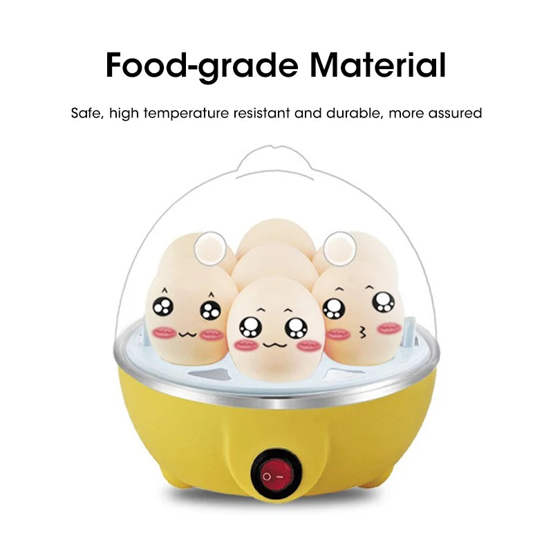 Egg Cooker Automatic Power Off Home 7 Eggs Multi-Functional Steamed Egg Custard Boiled Egg Machine