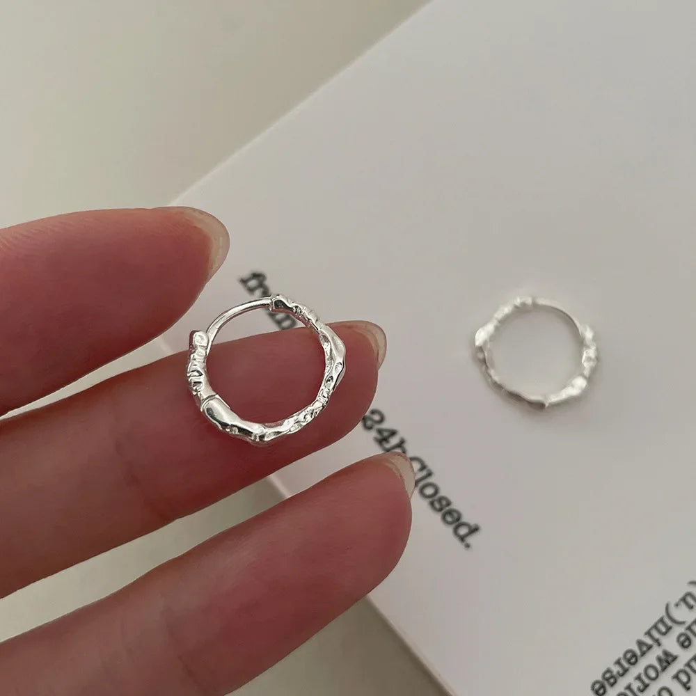 Elegant 925 Sterling Silver Hoop Earrings for Women Wedding Jewelry