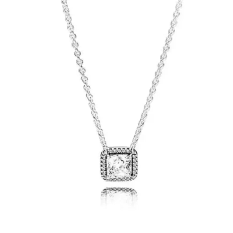 Zircon Love Heart Pendant Necklace Top Rated DIY Jewelry Charm for Women B4430