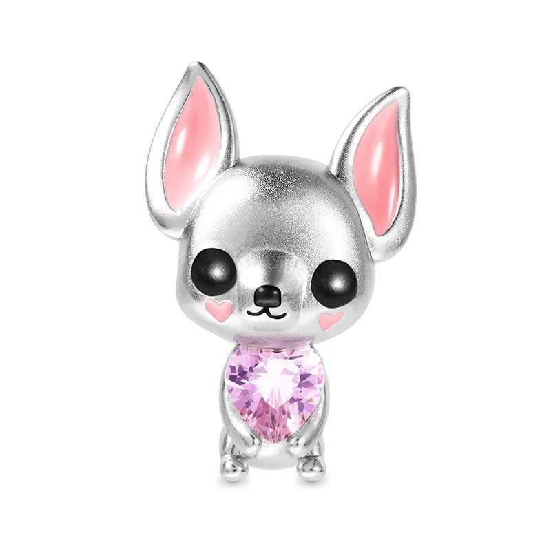 Hot Pink Murano Glass Charm Bead For 925 Bracelet Pendant