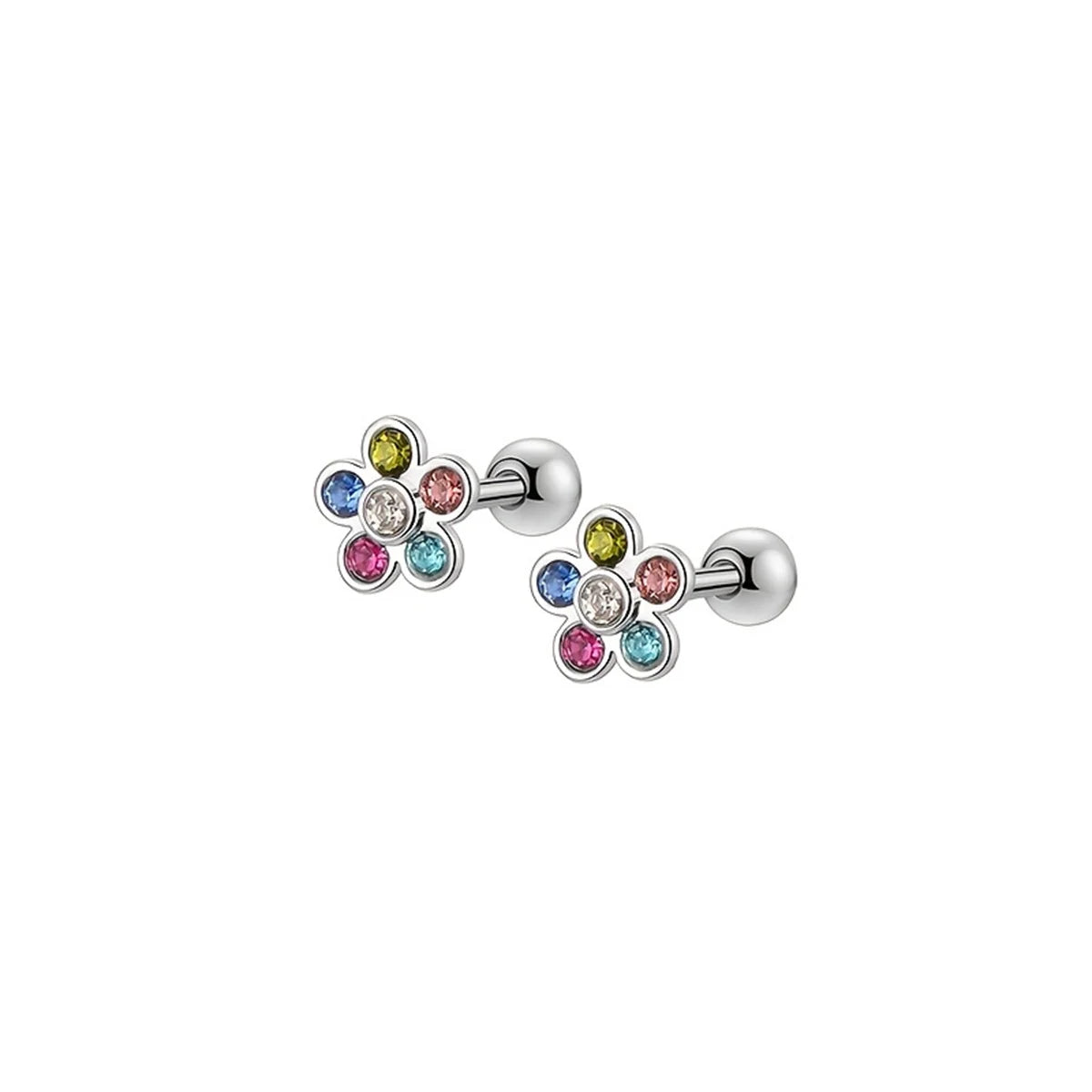 Chic Stainless Steel Stud Earrings Set with Cubic Zirconia and Cute Motifs