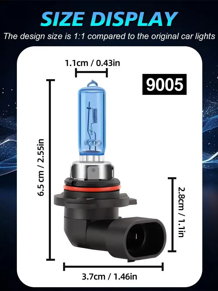 High Performance Halogen Headlight Bulbs Combo for Accord 1995 to 2012 9005 High Beam and 9006 Low Beam Plug and Play 6000K Bright Light