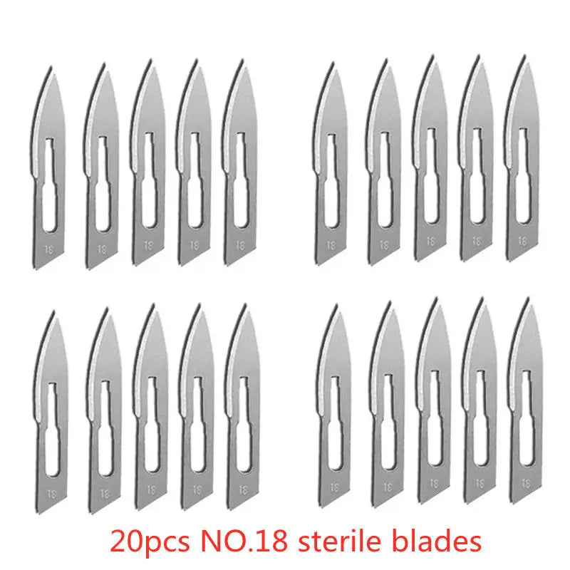 20-100pcs Top-Rated Carbon Steel Surgical Blades for DIY Phone Repair & Grooming 20pcs NO.18