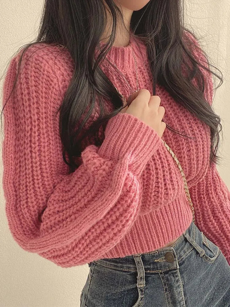 Loose Vintage Harajuku Lantern Long Sleeve Korean Sweater
