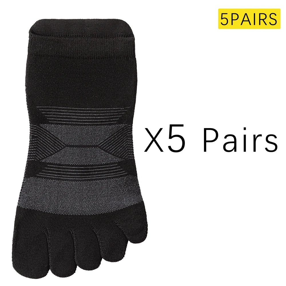 Lightweight Mens Split Toe Socks Cotton Blend Arch Support