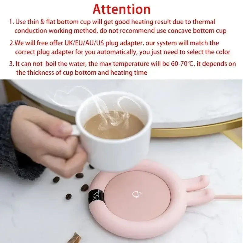 Smart Coffee Mug Warmer for Tea Milk Home Office Use