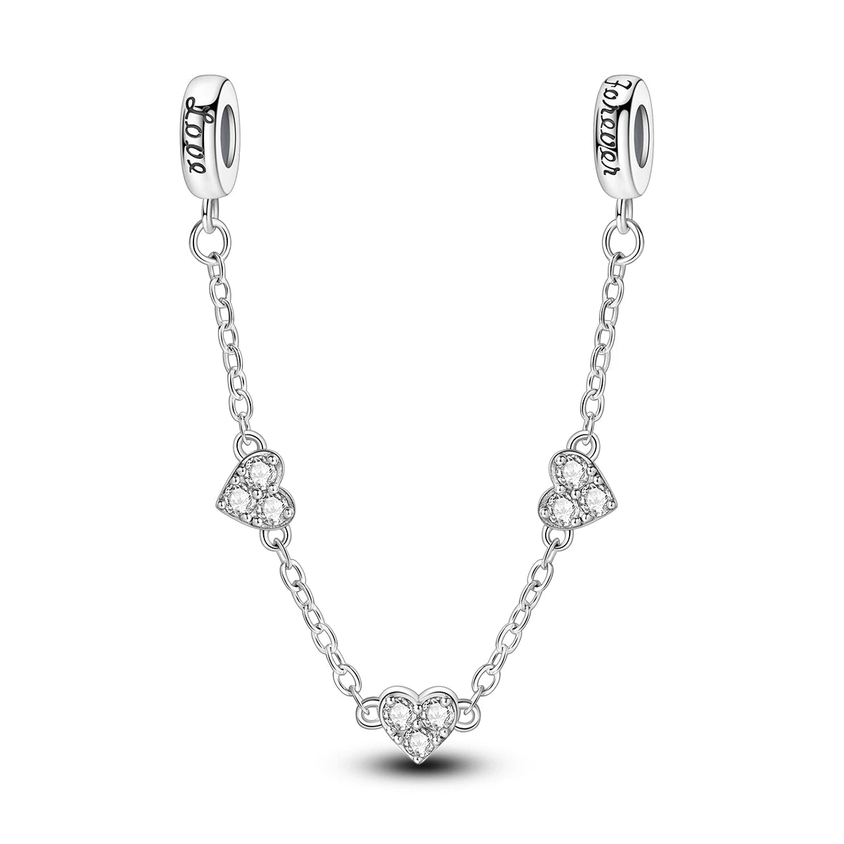 Moonlit Charm Clip 925 Silver Safety Chain Clasp for DIY Bracelets Jewelry for Women and Girls KTC1314