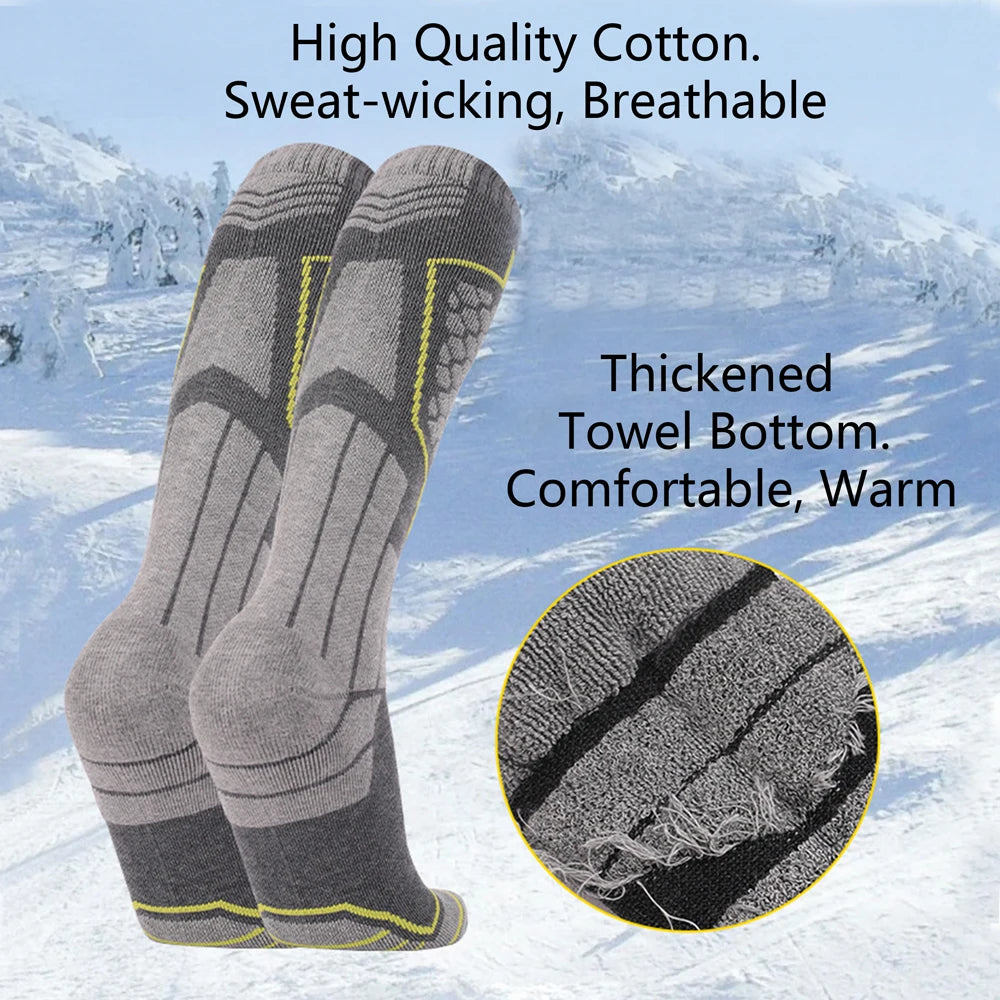 Thermal Winter Cotton Ski Socks For Men Women Thick